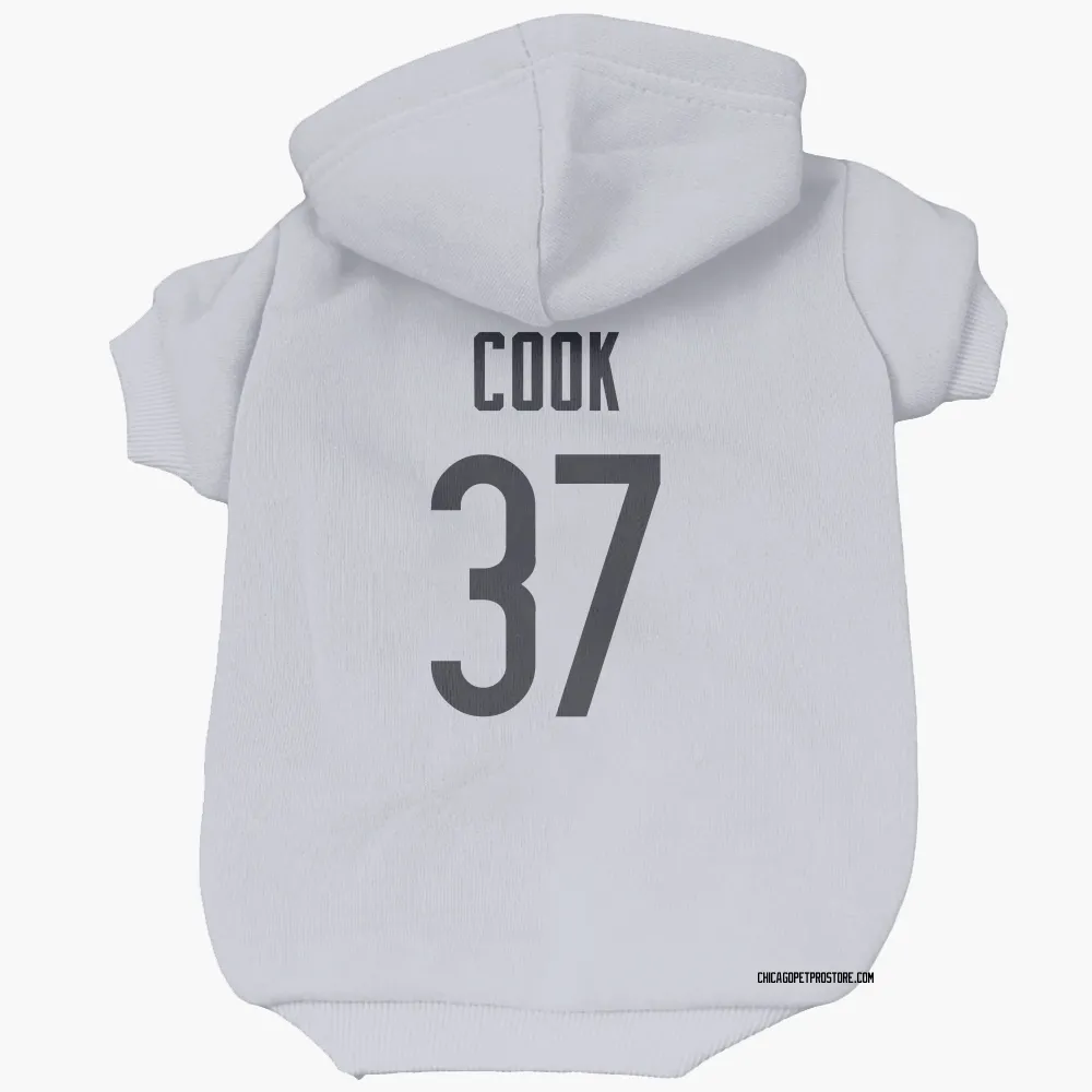 Chicago Bears Alex Cook White Pet Hoodie for Dog & Cat