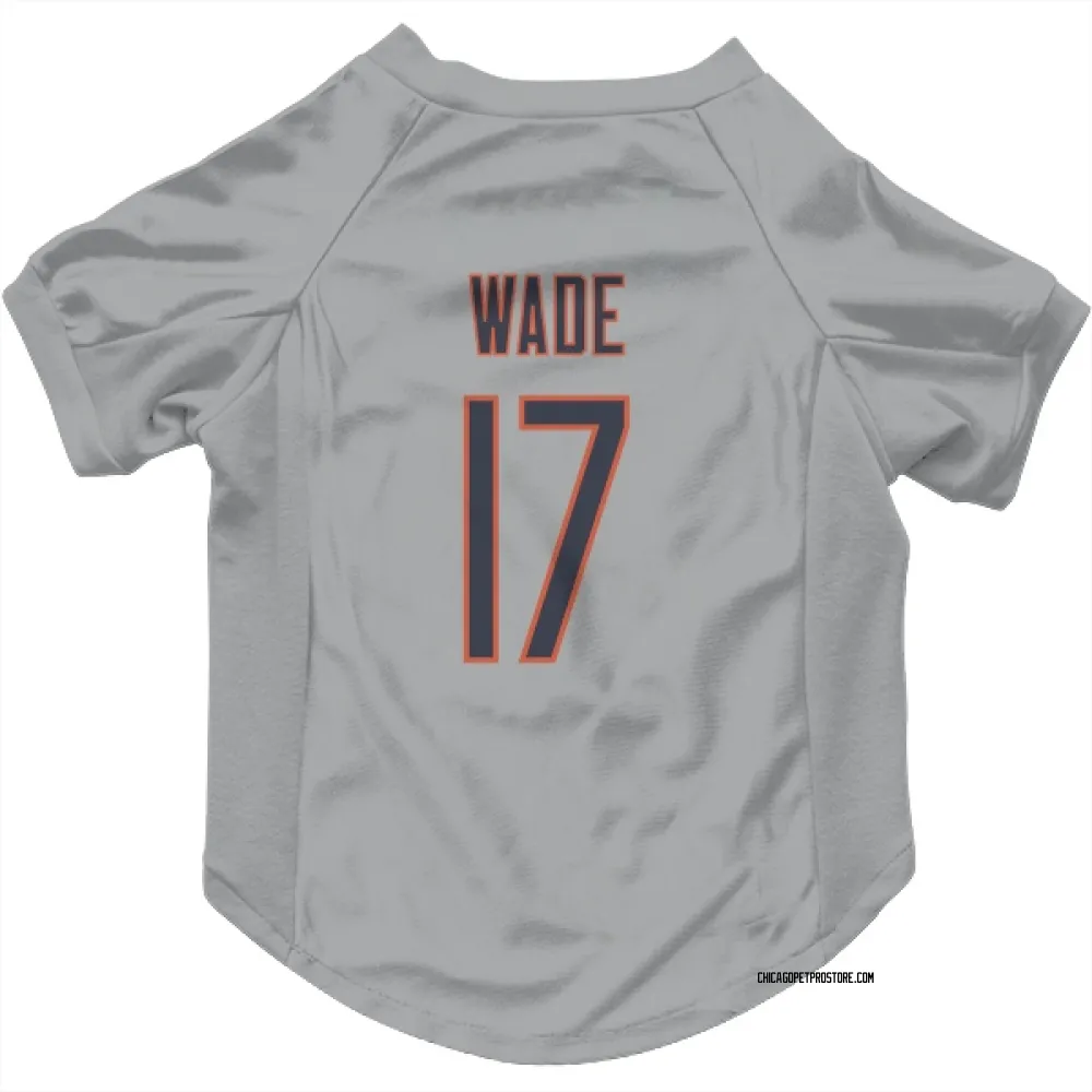 Chicago Bears Barrington Wade Silver Pet Jersey for Dog & Cat