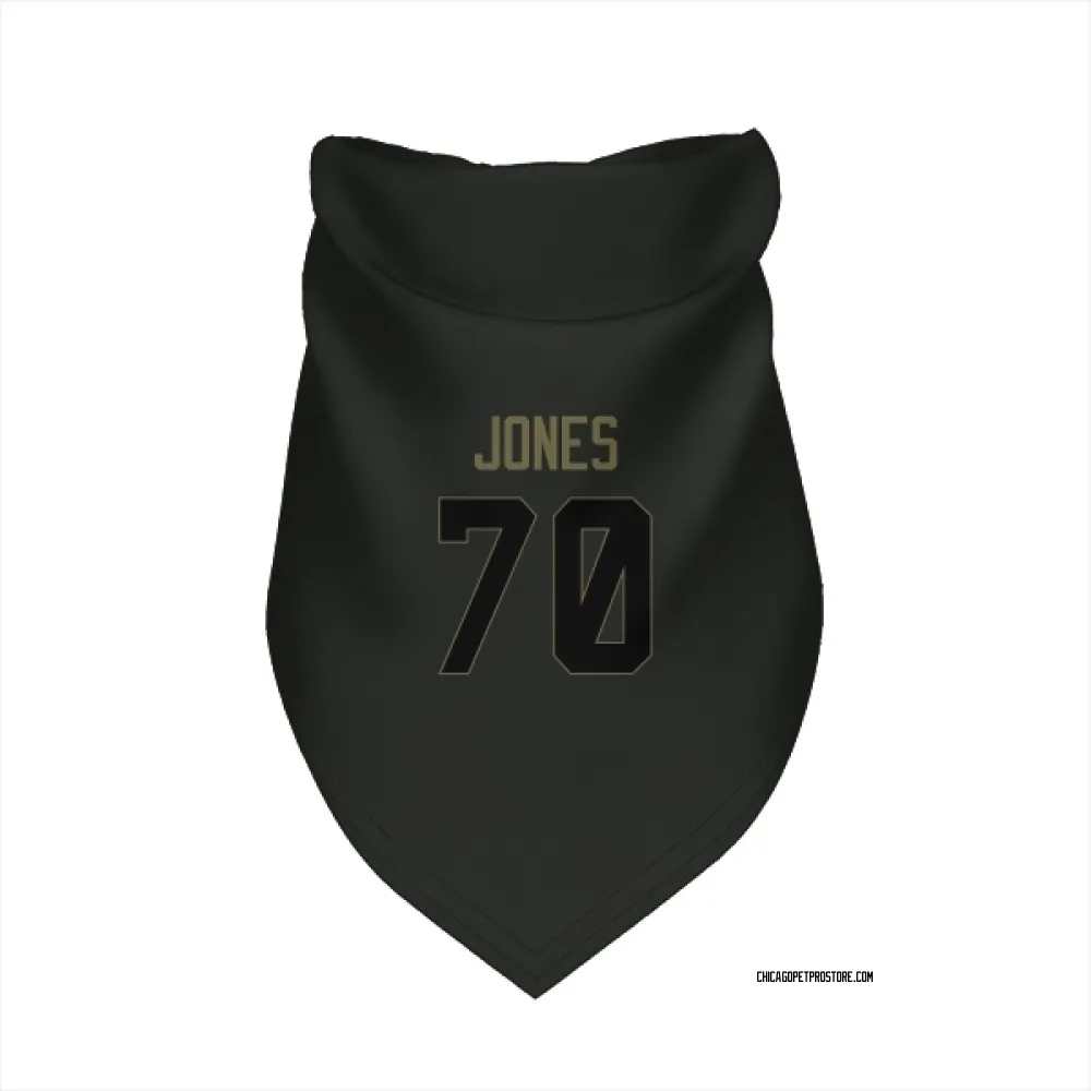 Chicago Bears Braxton Jones Black Service Pet Bandana for Dog & Cat