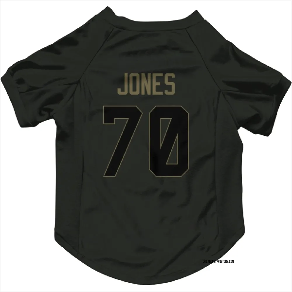 Chicago Bears Braxton Jones Black Service Pet Jersey for Dog & Cat