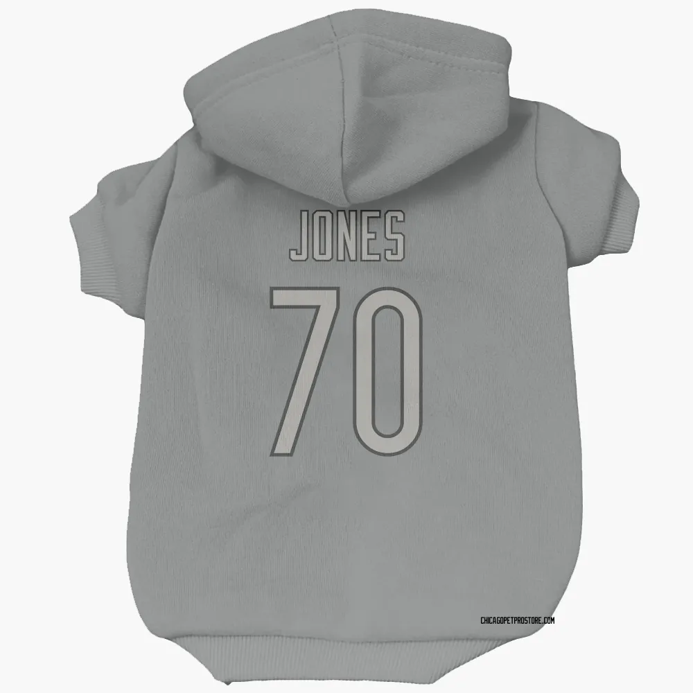 Chicago Bears Braxton Jones Charcoal Pet Hoodie for Dog & Cat