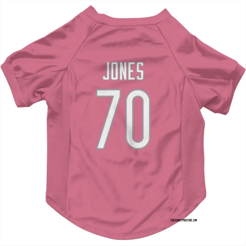 Chicago Bears Braxton Jones Pink Pet Jersey for Dog & Cat