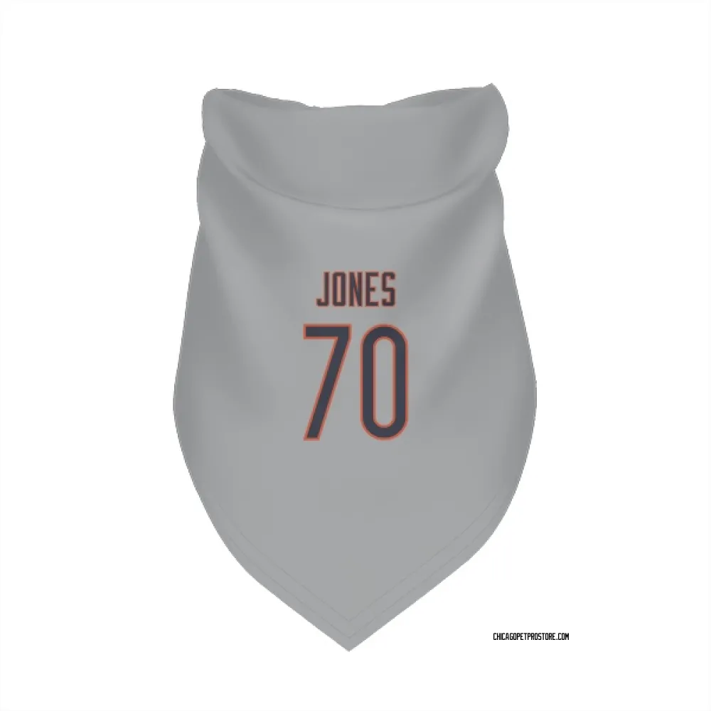 Chicago Bears Braxton Jones Silver Pet Bandana for Dog & Cat