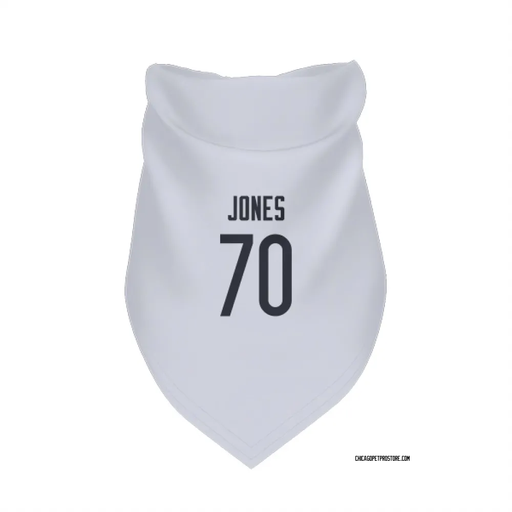 Chicago Bears Braxton Jones White Pet Bandana for Dog & Cat