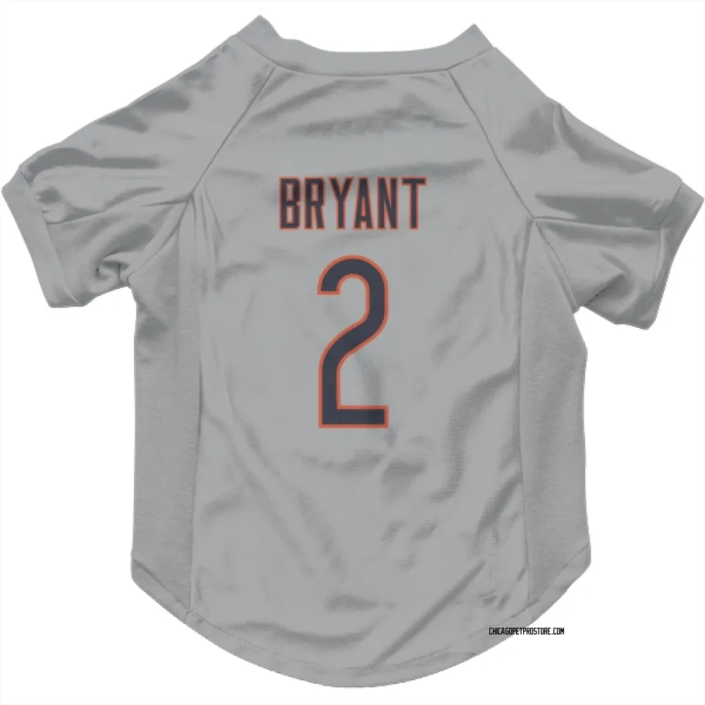 Chicago Bears Coby Bryant Silver Pet Jersey for Dog & Cat