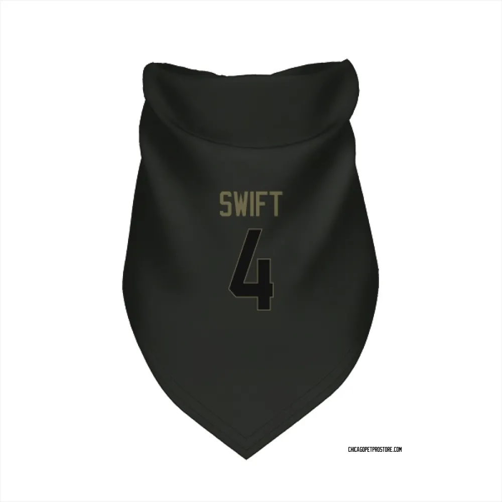 Chicago Bears D'Andre Swift Black Service Pet Bandana for Dog & Cat