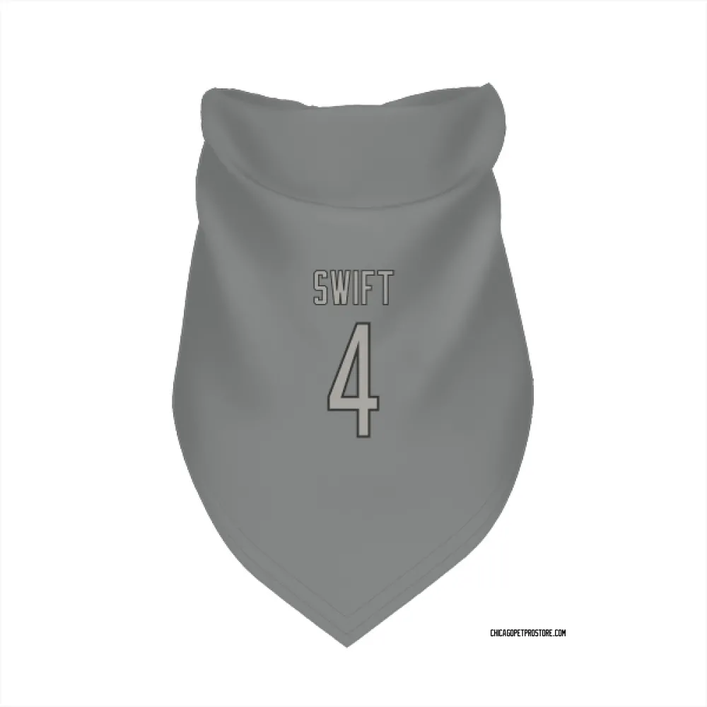 Chicago Bears D'Andre Swift Charcoal Pet Bandana for Dog & Cat
