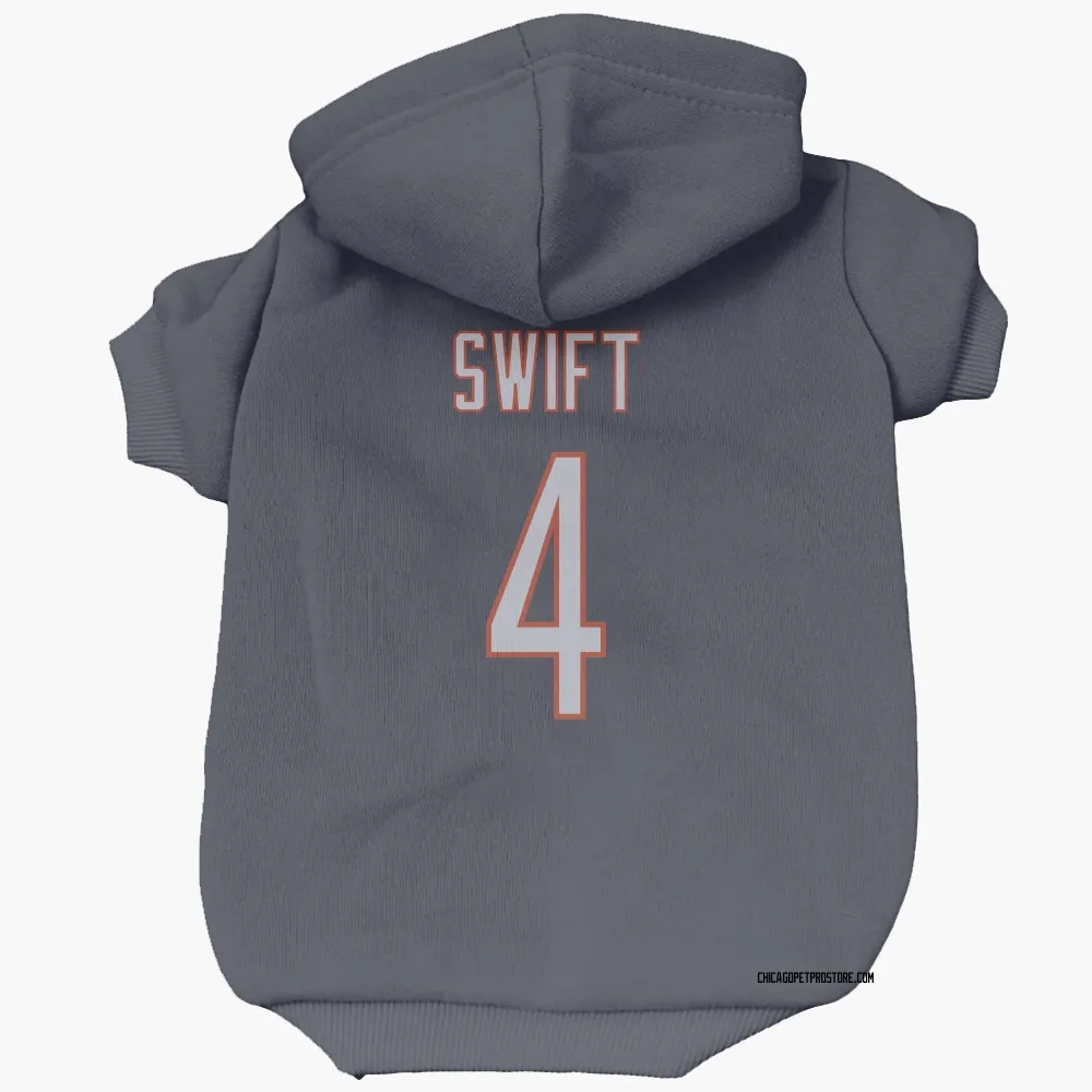 Chicago Bears D'Andre Swift Navy Pet Hoodie for Dog & Cat