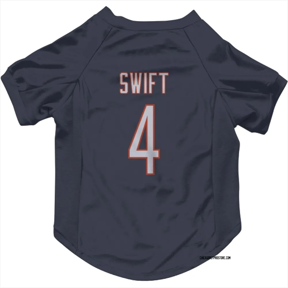 Chicago Bears D'Andre Swift Navy Pet Jersey for Dog & Cat