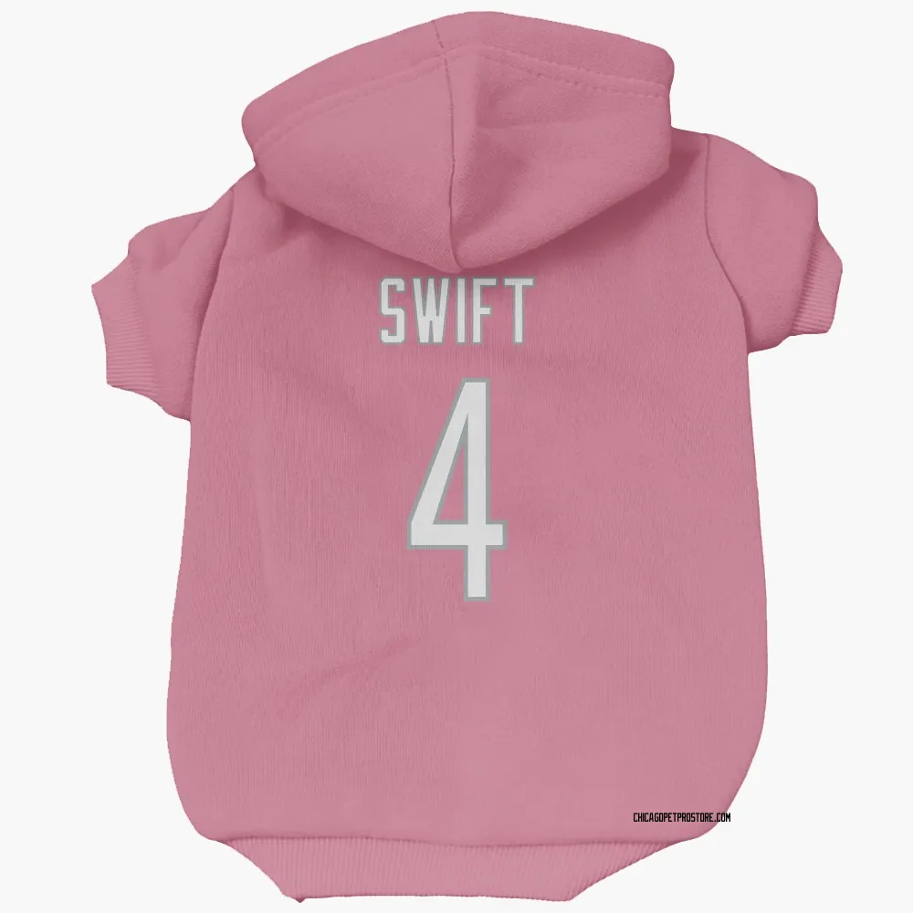Chicago Bears D'Andre Swift Pink Pet Hoodie for Dog & Cat