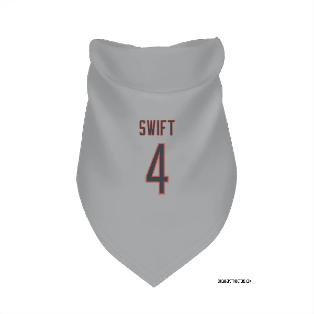 Chicago Bears D'Andre Swift Silver Pet Bandana for Dog & Cat