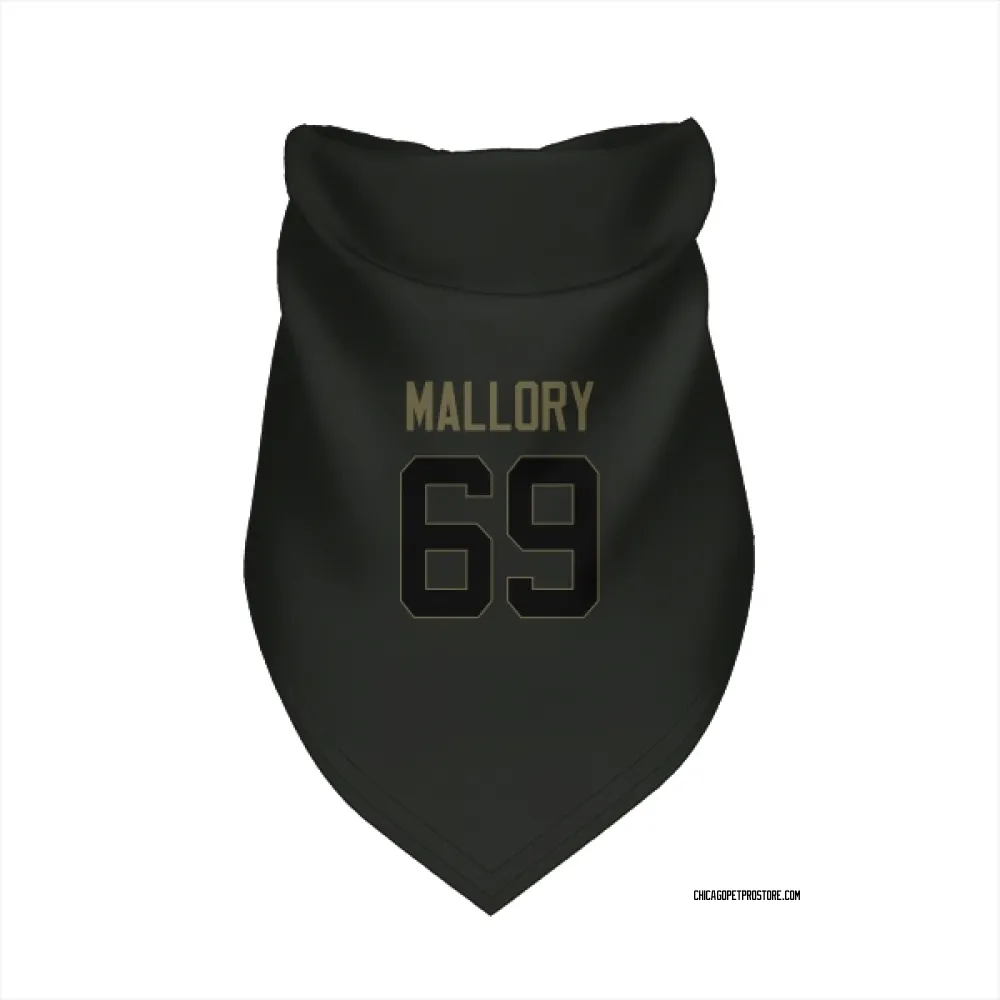 Chicago Bears Dashaun Mallory Black Service Pet Bandana for Dog & Cat