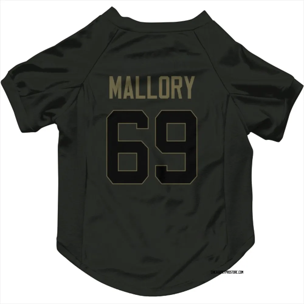 Chicago Bears Dashaun Mallory Black Service Pet Jersey for Dog & Cat