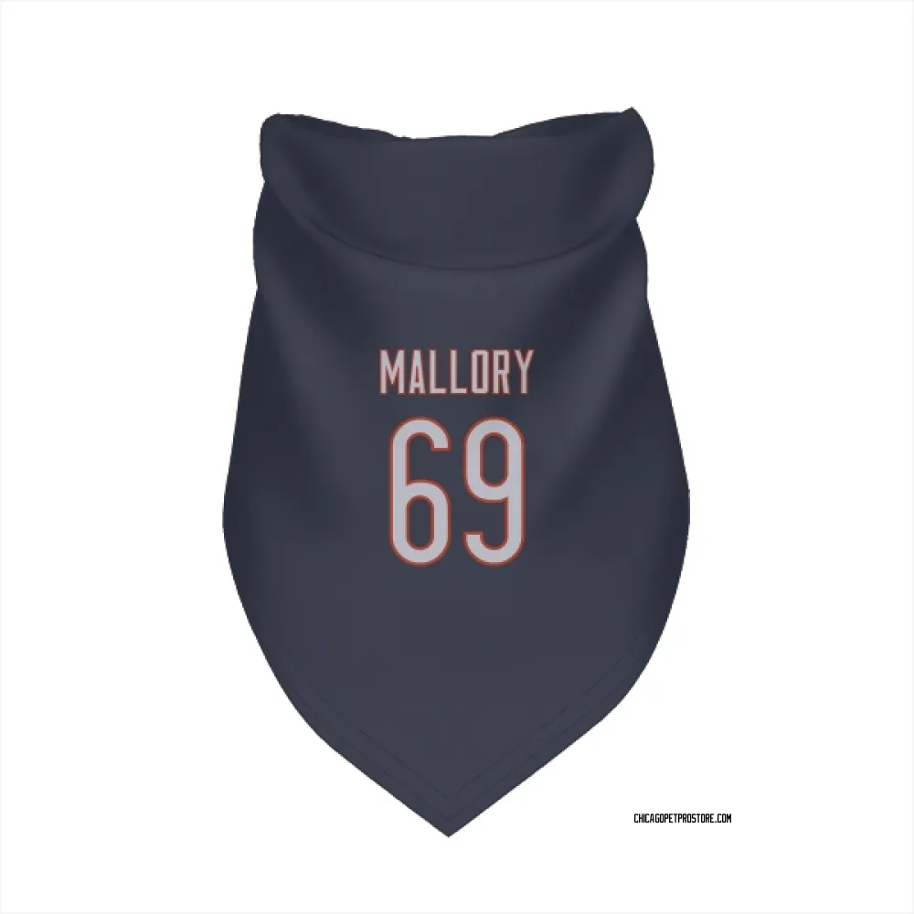 Chicago Bears Dashaun Mallory Navy Pet Bandana for Dog & Cat