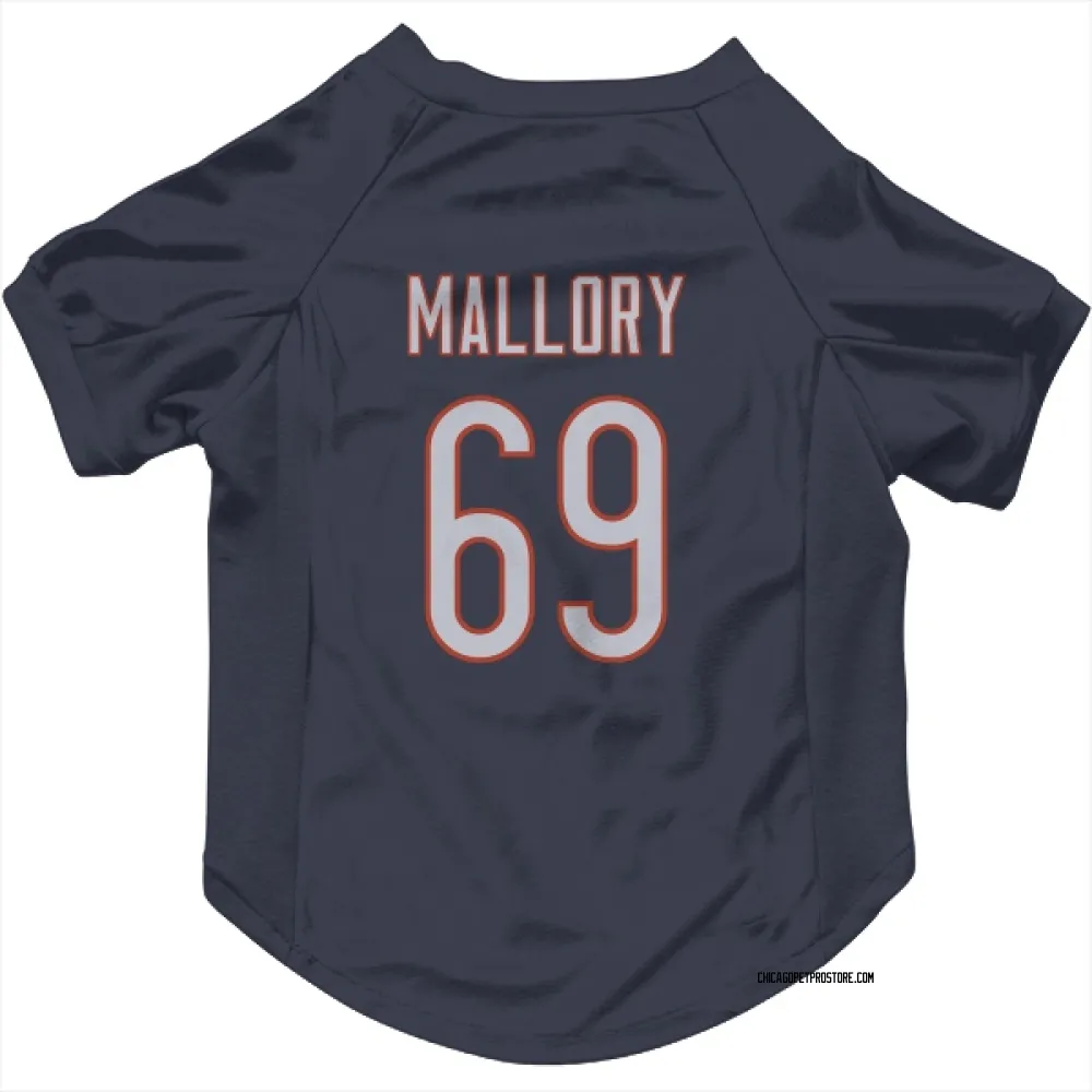 Chicago Bears Dashaun Mallory Navy Pet Jersey for Dog & Cat