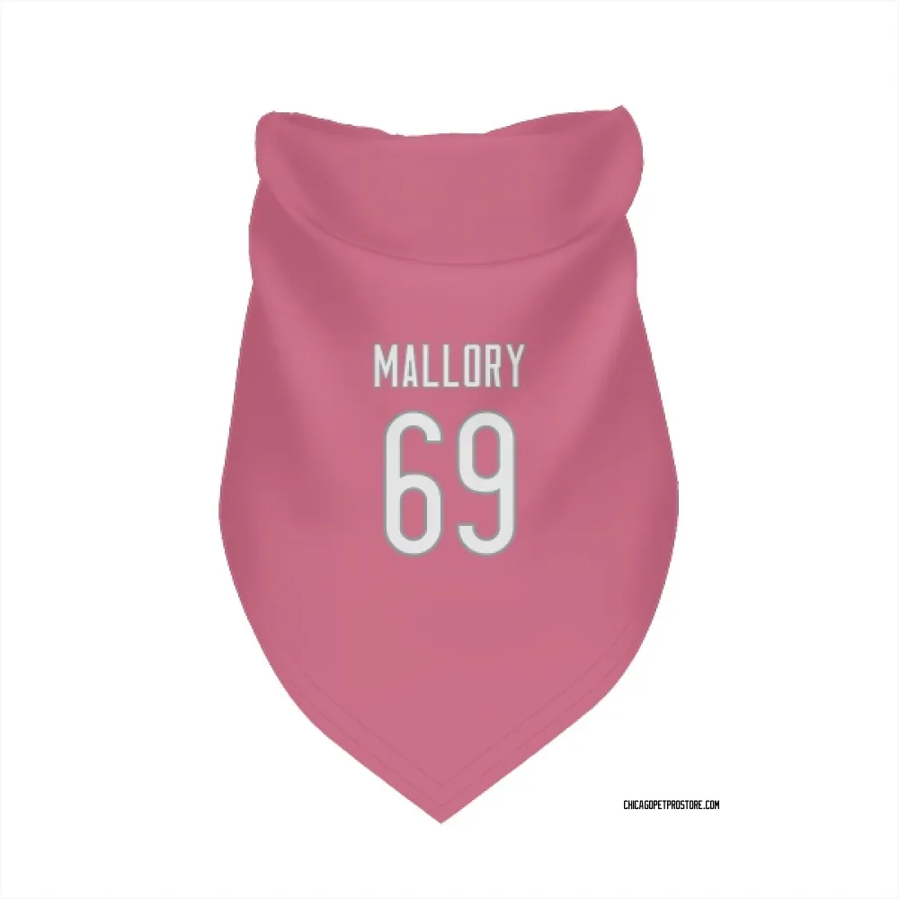Chicago Bears Dashaun Mallory Pink Pet Bandana for Dog & Cat