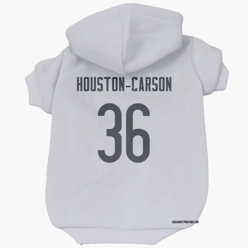 Chicago Bears DeAndre Houston-Carson White Pet Hoodie for Dog & Cat