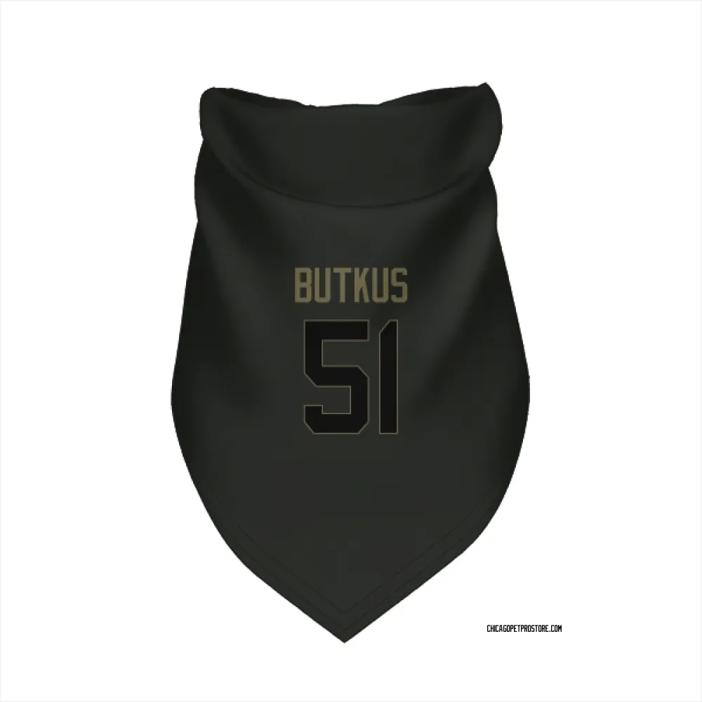 Chicago Bears Dick Butkus Black Service Pet Bandana for Dog & Cat