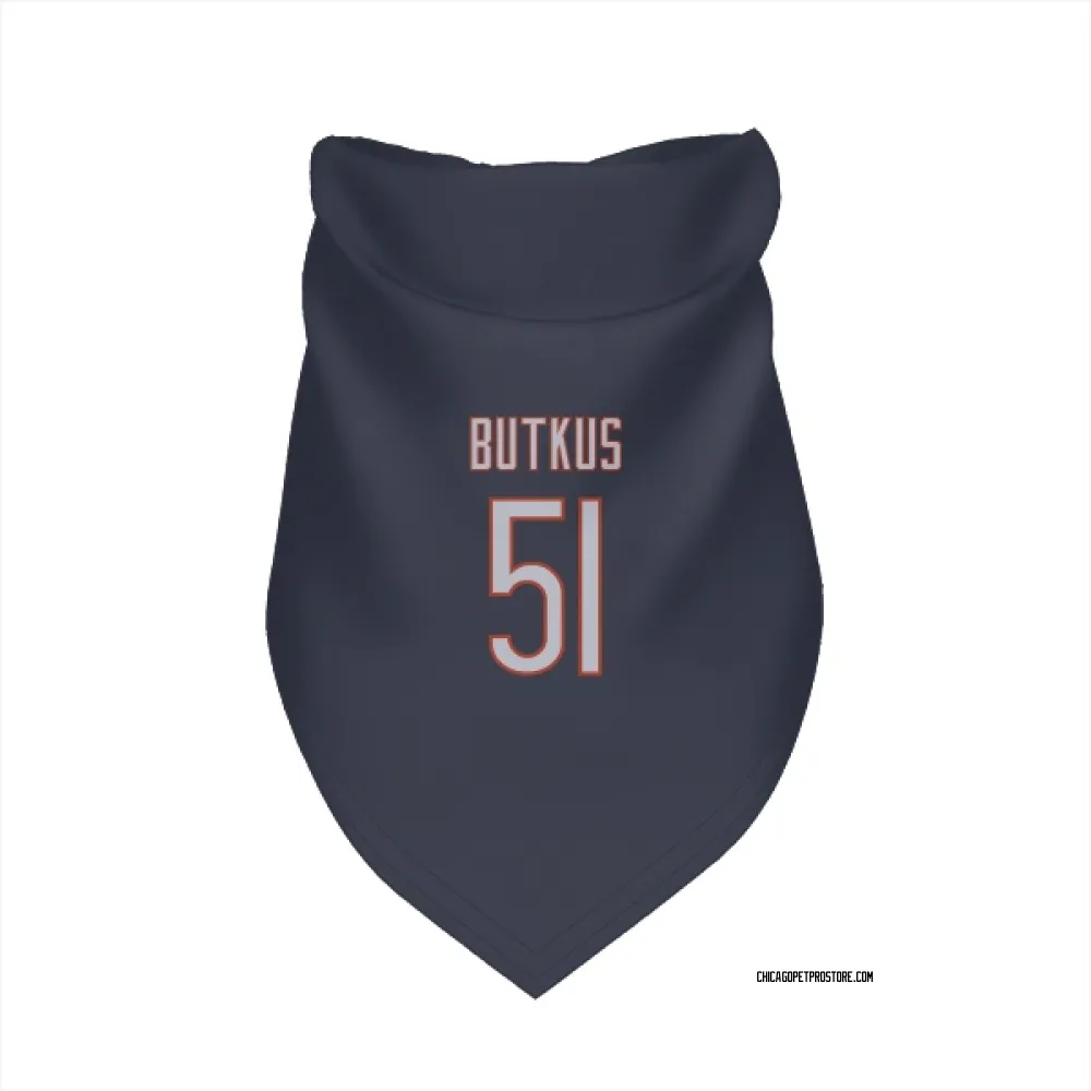 Chicago Bears Dick Butkus Navy Pet Bandana for Dog & Cat