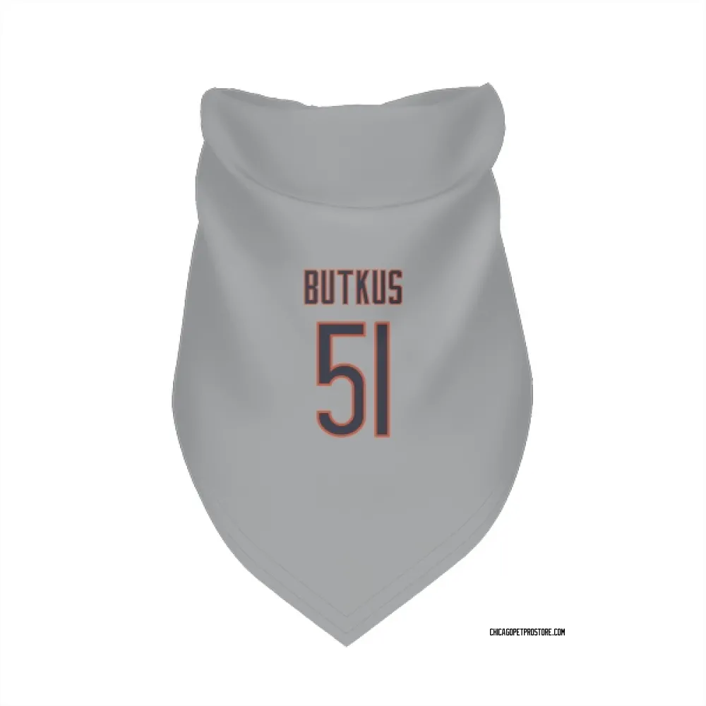 Chicago Bears Dick Butkus Silver Pet Bandana for Dog & Cat
