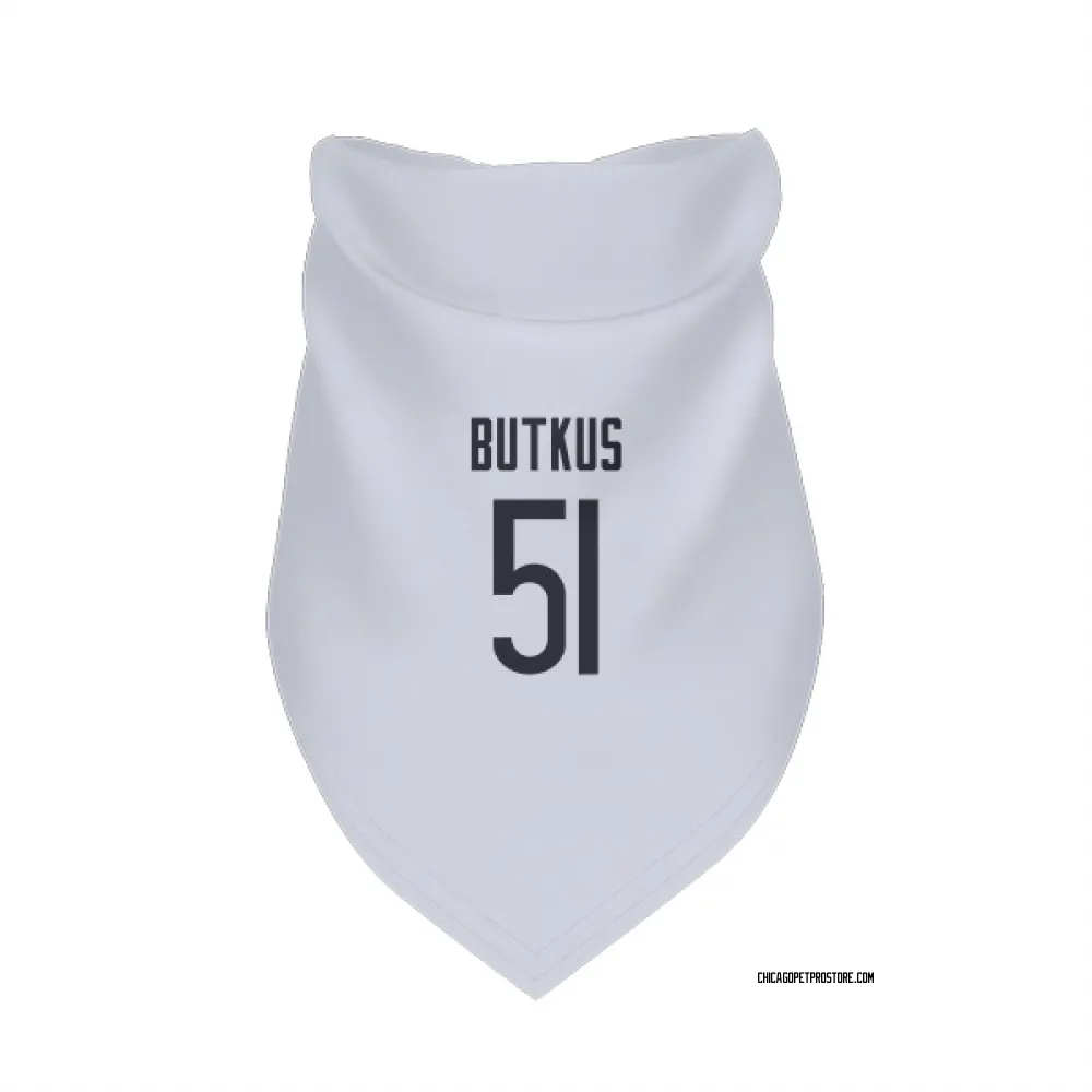 Chicago Bears Dick Butkus White Pet Bandana for Dog & Cat