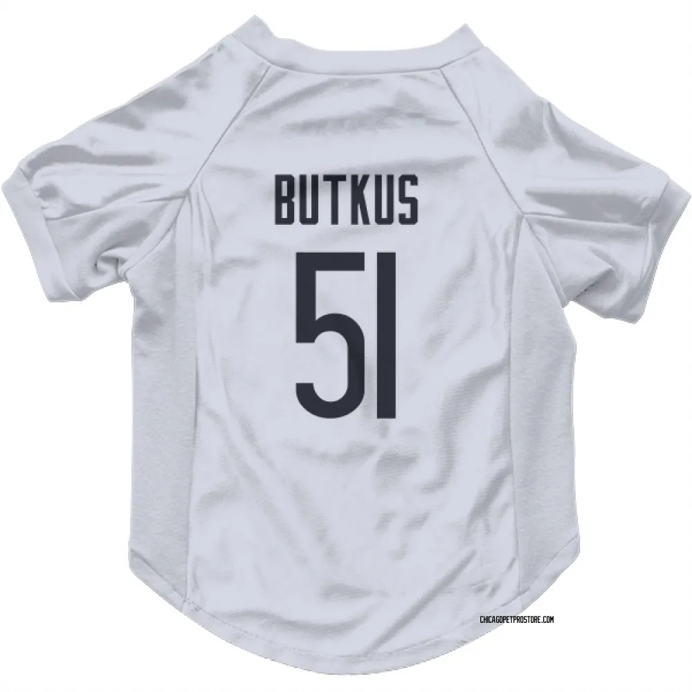 Chicago Bears Dick Butkus White Pet Jersey for Dog & Cat
