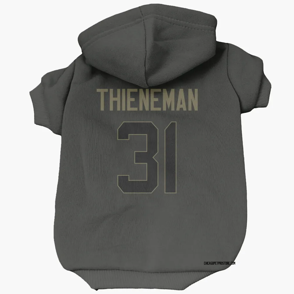 Chicago Bears Dillon Thieneman Black Service Pet Hoodie for Dog & Cat