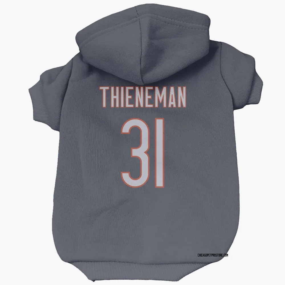 Chicago Bears Dillon Thieneman Navy Pet Hoodie for Dog & Cat