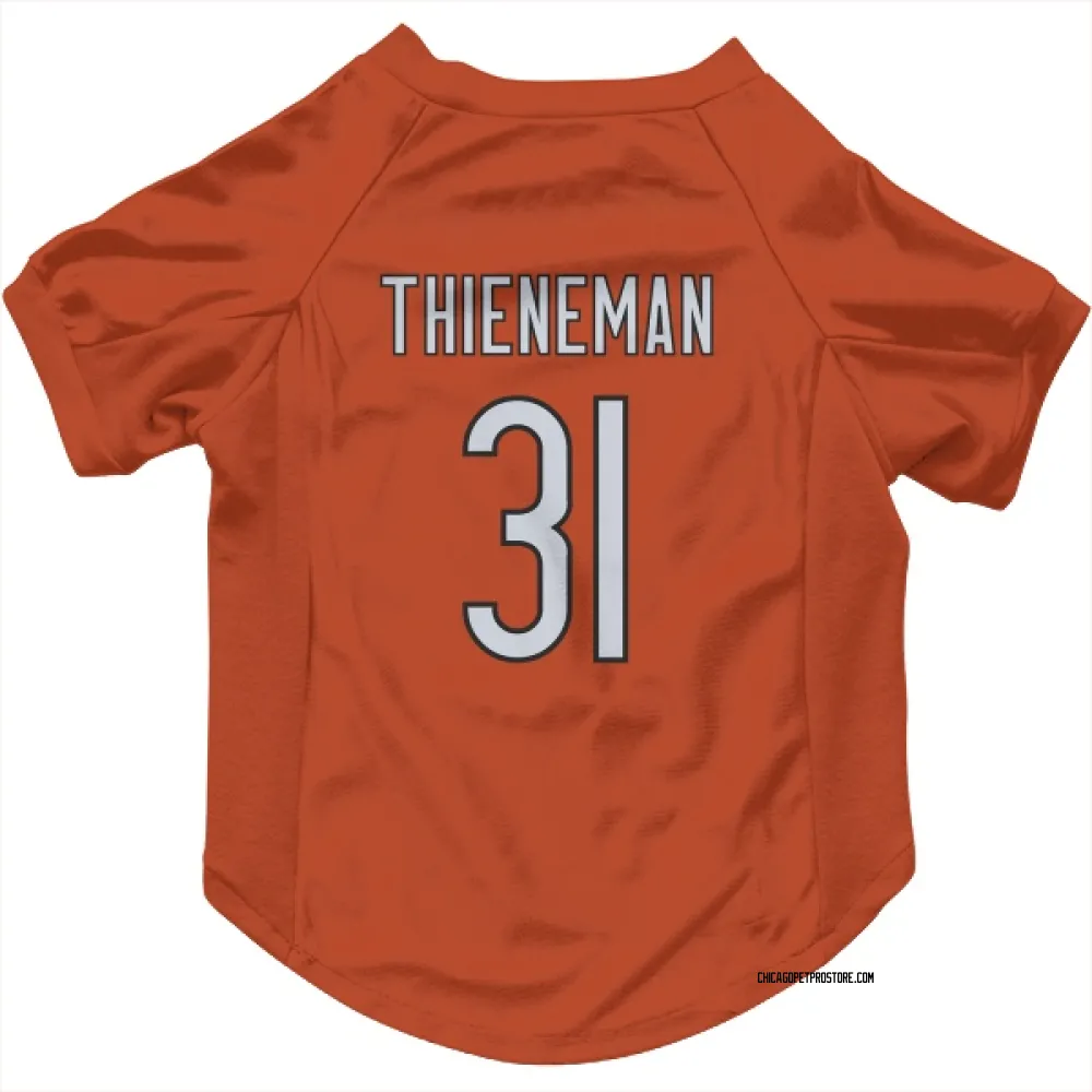 Chicago Bears Dillon Thieneman Orange Pet Jersey for Dog & Cat