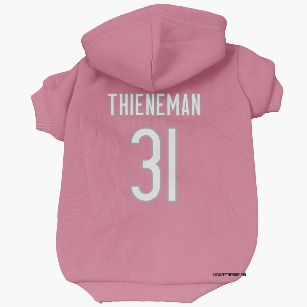 Chicago Bears Dillon Thieneman Pink Pet Hoodie for Dog & Cat