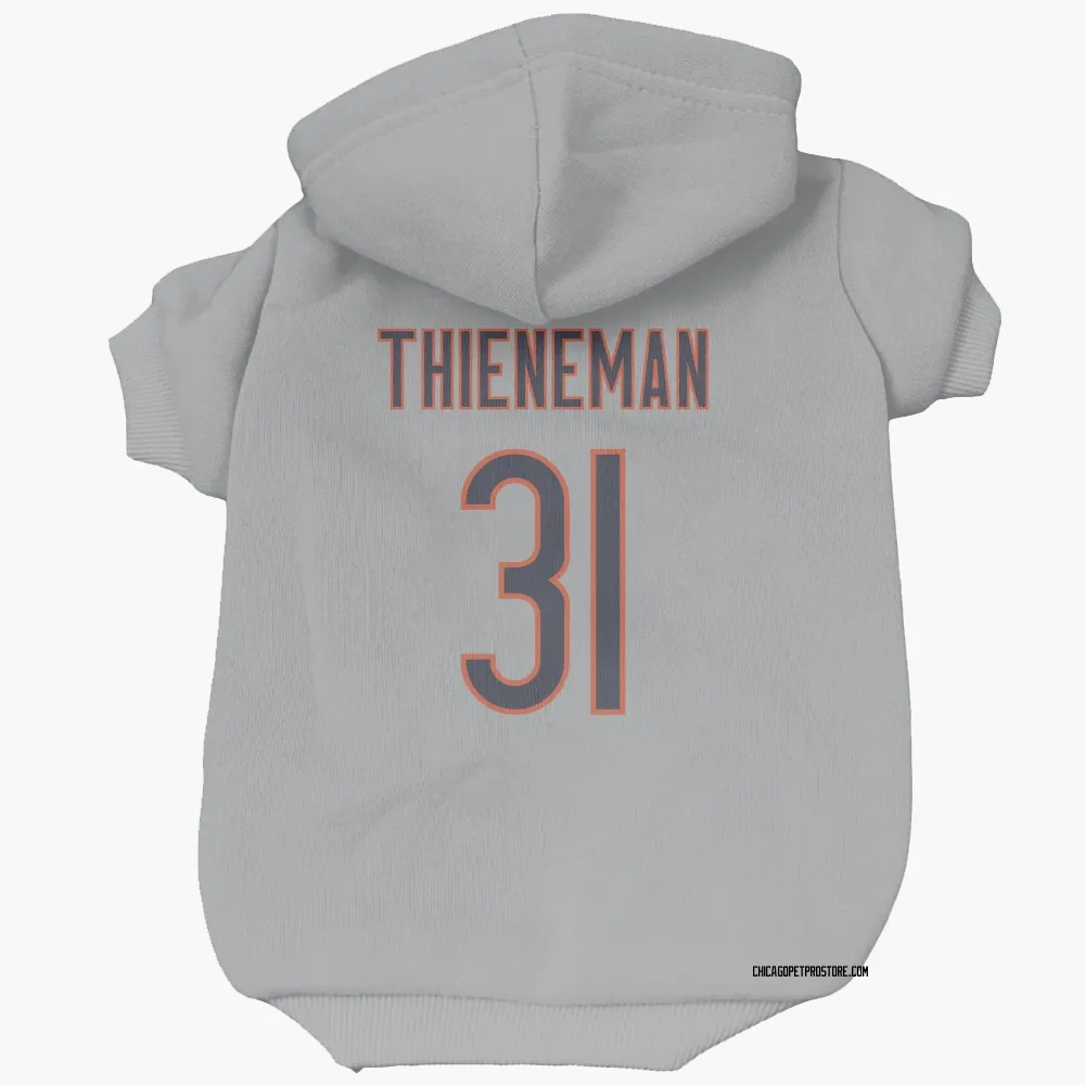 Chicago Bears Dillon Thieneman Silver Pet Hoodie for Dog & Cat