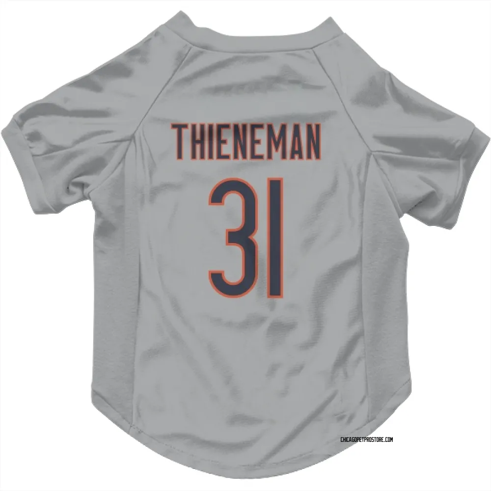 Chicago Bears Dillon Thieneman Silver Pet Jersey for Dog & Cat
