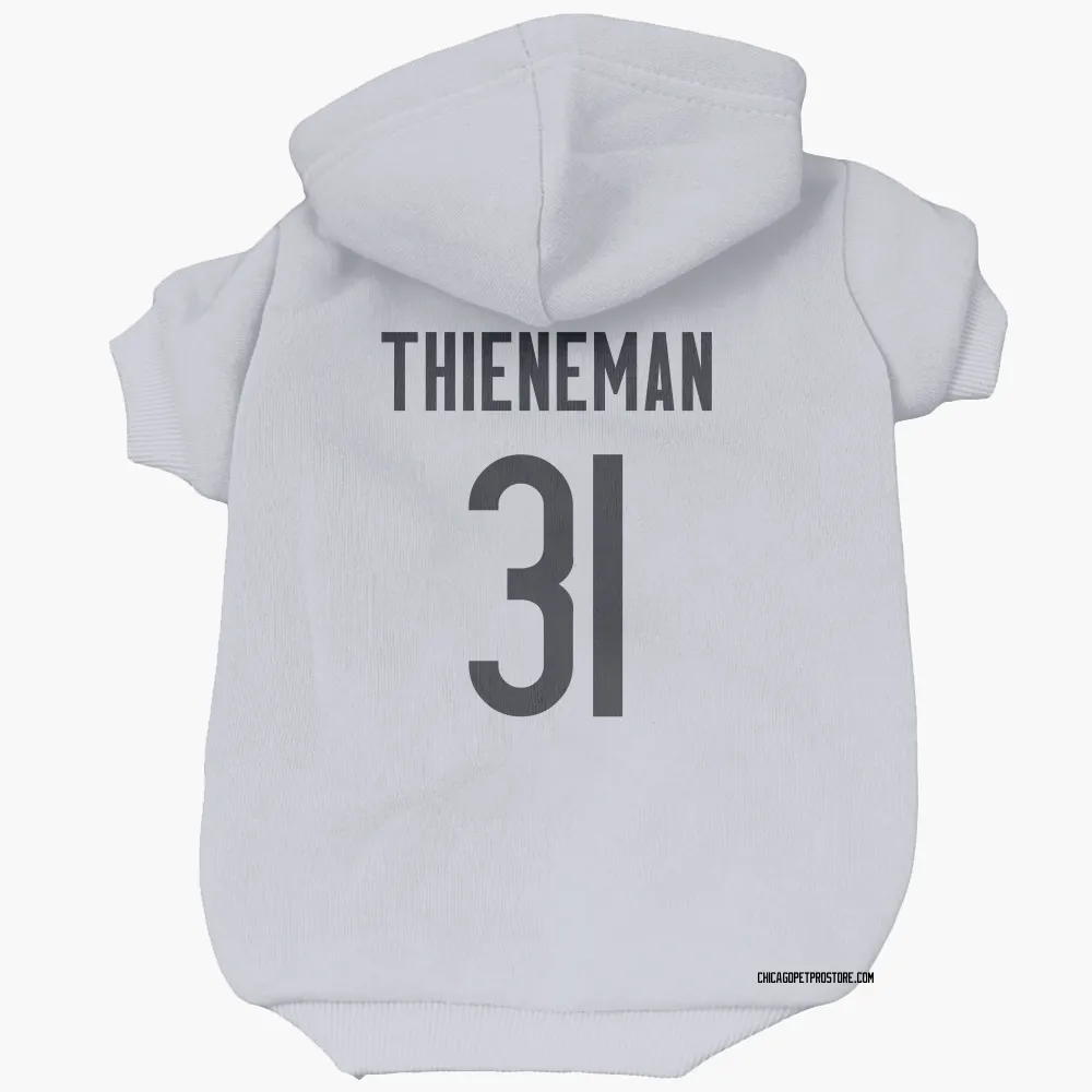 Chicago Bears Dillon Thieneman White Pet Hoodie for Dog & Cat
