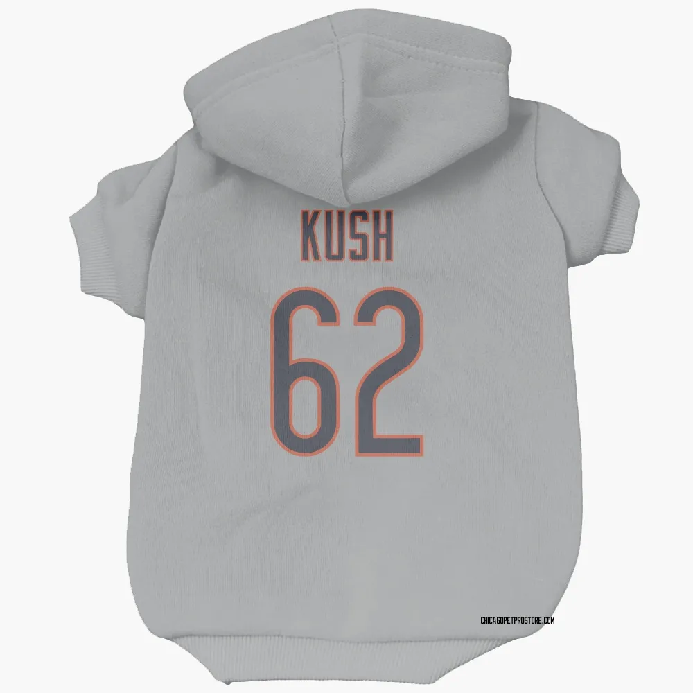 Chicago Bears Eric Kush Silver Pet Hoodie for Dog & Cat