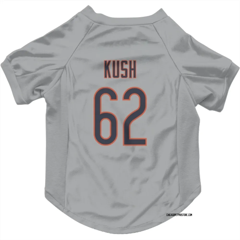 Chicago Bears Eric Kush Silver Pet Jersey for Dog & Cat