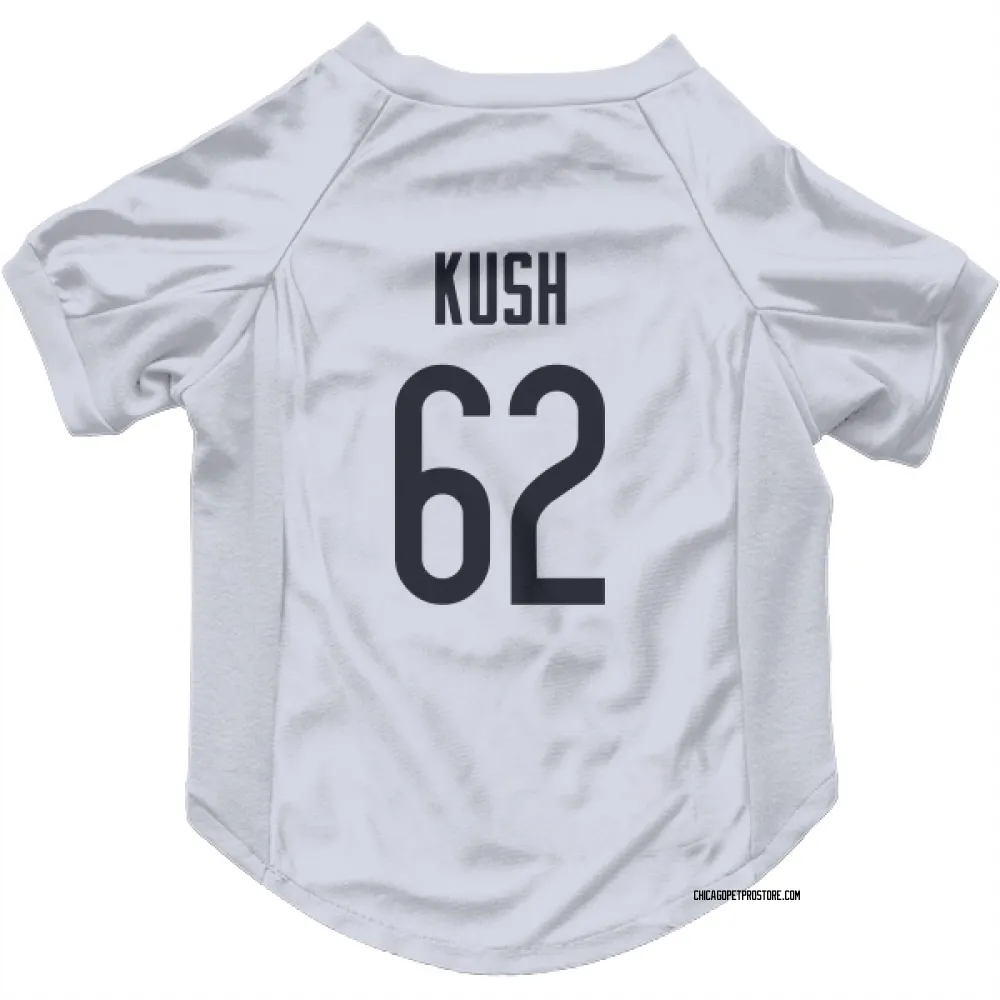 Chicago Bears Eric Kush White Pet Jersey for Dog & Cat