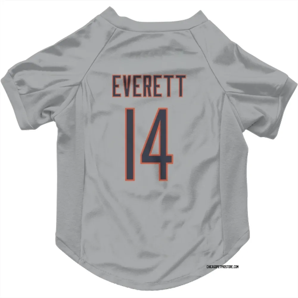 Chicago Bears Gerald Everett Silver Pet Jersey for Dog & Cat