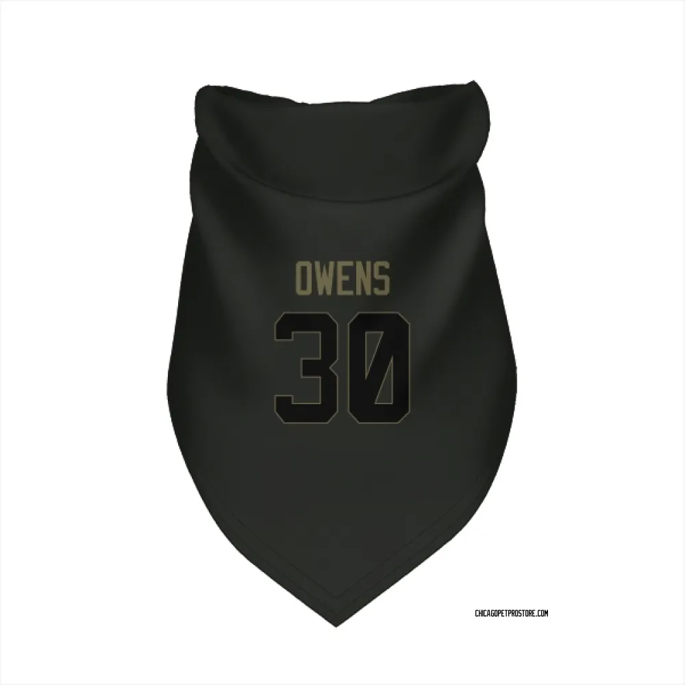 Chicago Bears Gervarrius Owens Black Service Pet Bandana for Dog & Cat
