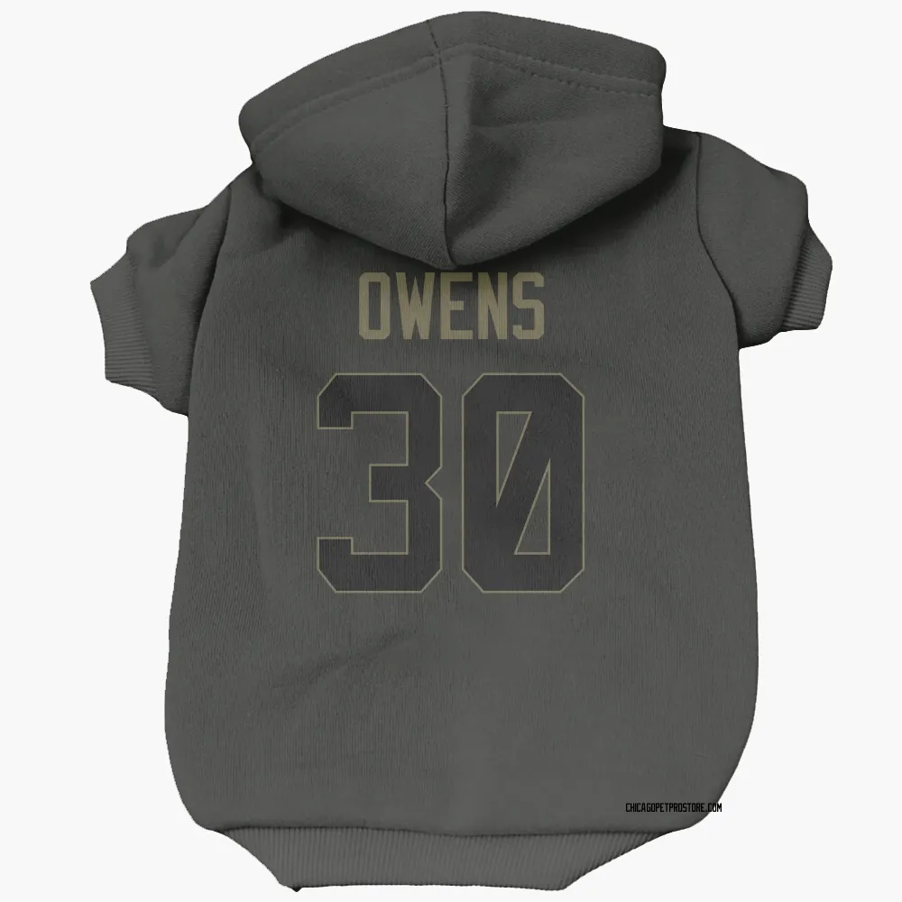 Chicago Bears Gervarrius Owens Black Service Pet Hoodie for Dog & Cat