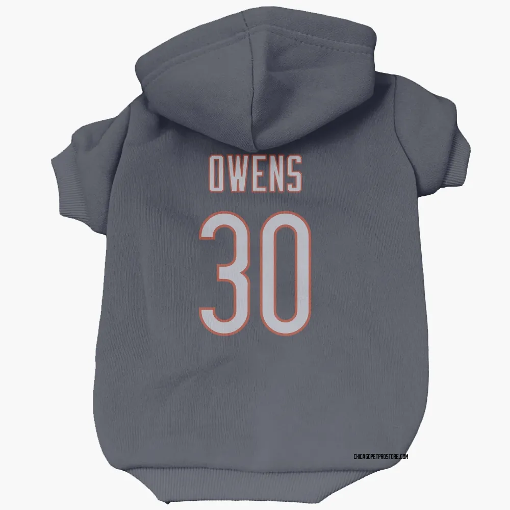 Chicago Bears Gervarrius Owens Navy Pet Hoodie for Dog & Cat