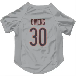Chicago Bears Gervarrius Owens Silver Pet Jersey for Dog & Cat