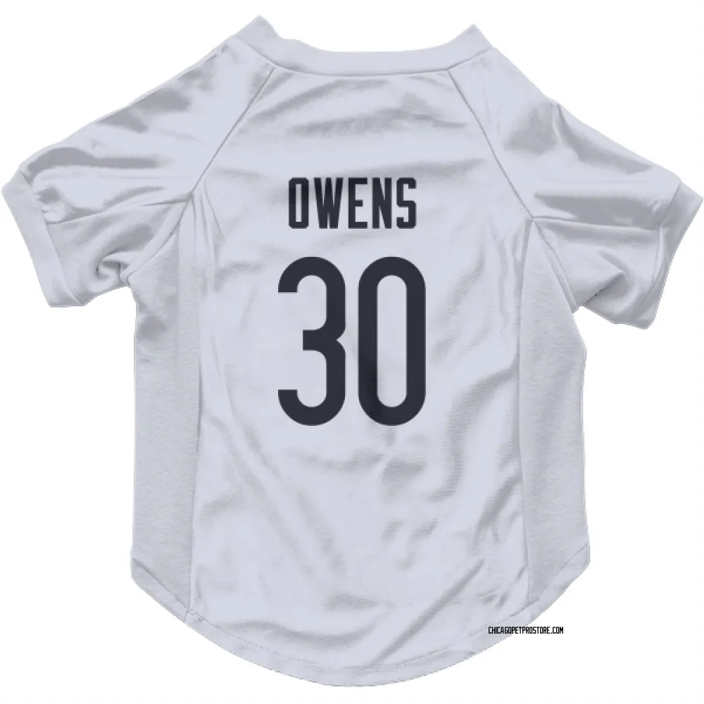 Chicago Bears Gervarrius Owens White Pet Jersey for Dog & Cat