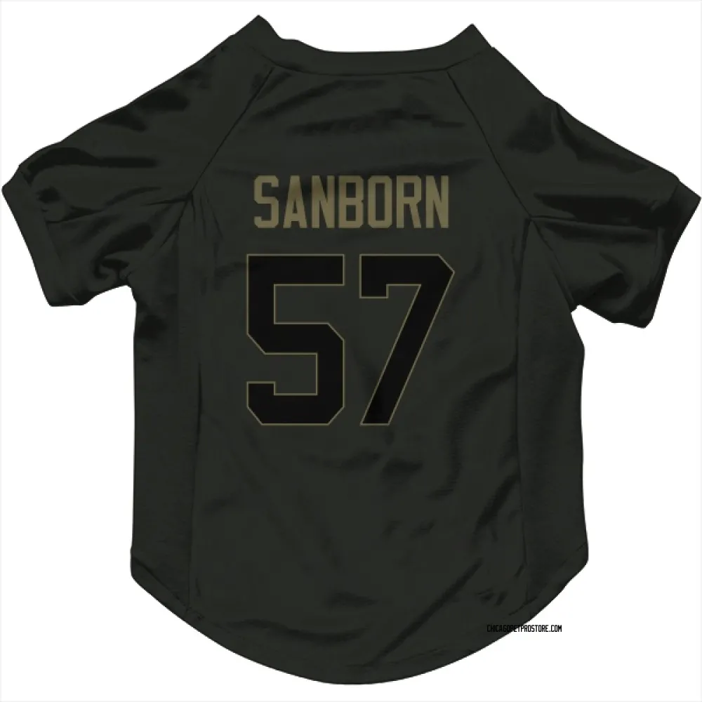 Chicago Bears Jack Sanborn Black Service Pet Jersey for Dog & Cat