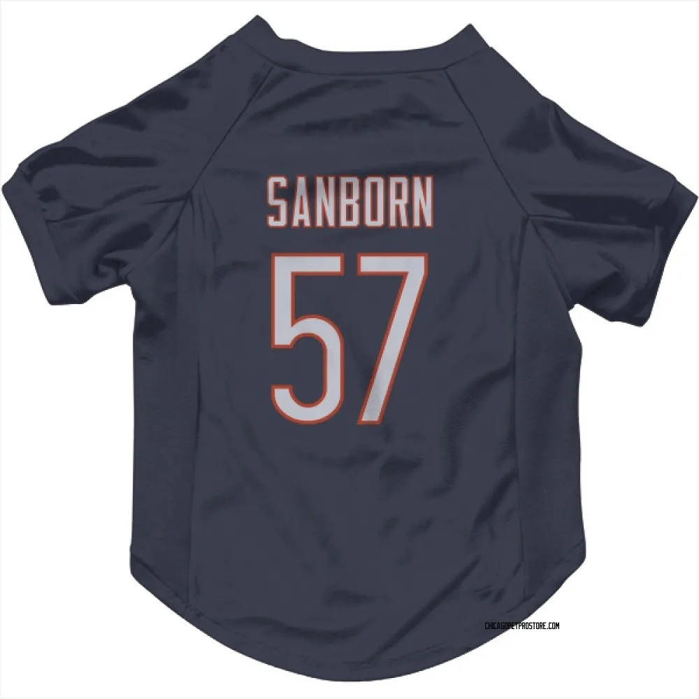 Chicago Bears Jack Sanborn Navy Pet Jersey for Dog & Cat