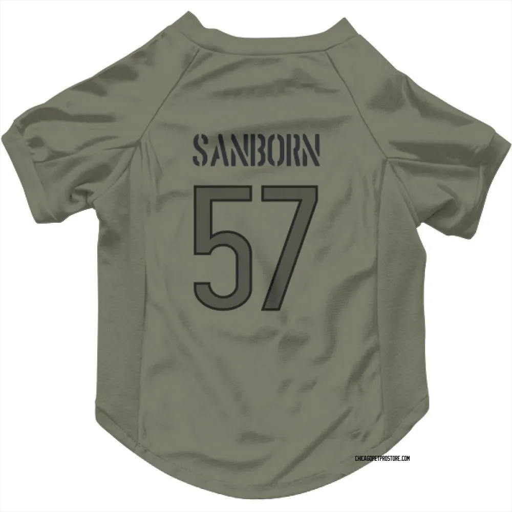 Chicago Bears Jack Sanborn Olive Pet Jersey for Dog & Cat