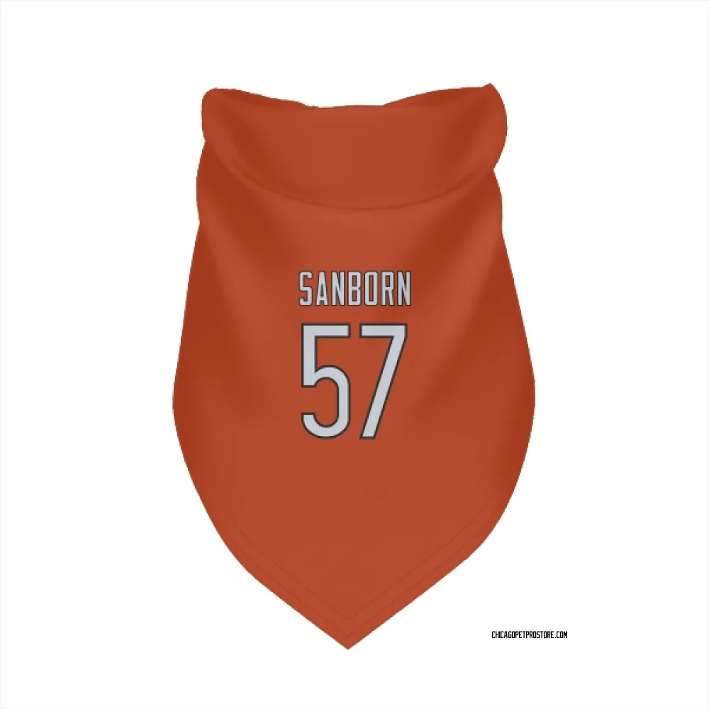 Chicago Bears Jack Sanborn Orange Pet Bandana for Dog & Cat