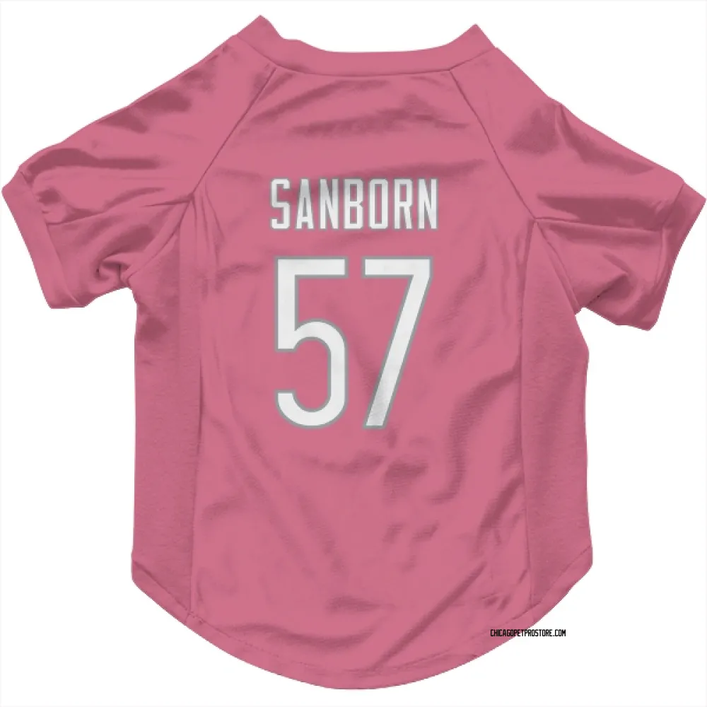 Chicago Bears Jack Sanborn Pink Pet Jersey for Dog & Cat