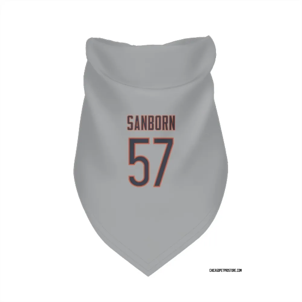 Chicago Bears Jack Sanborn Silver Pet Bandana for Dog & Cat