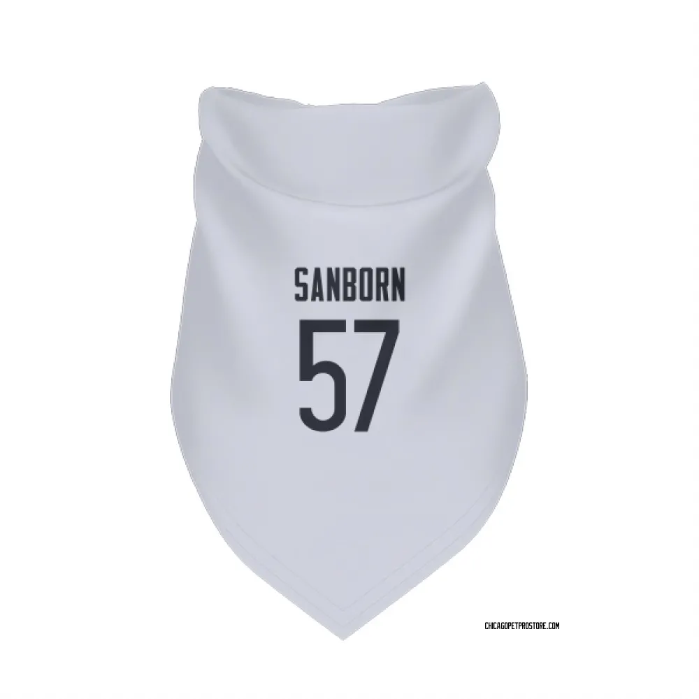 Chicago Bears Jack Sanborn White Pet Bandana for Dog & Cat