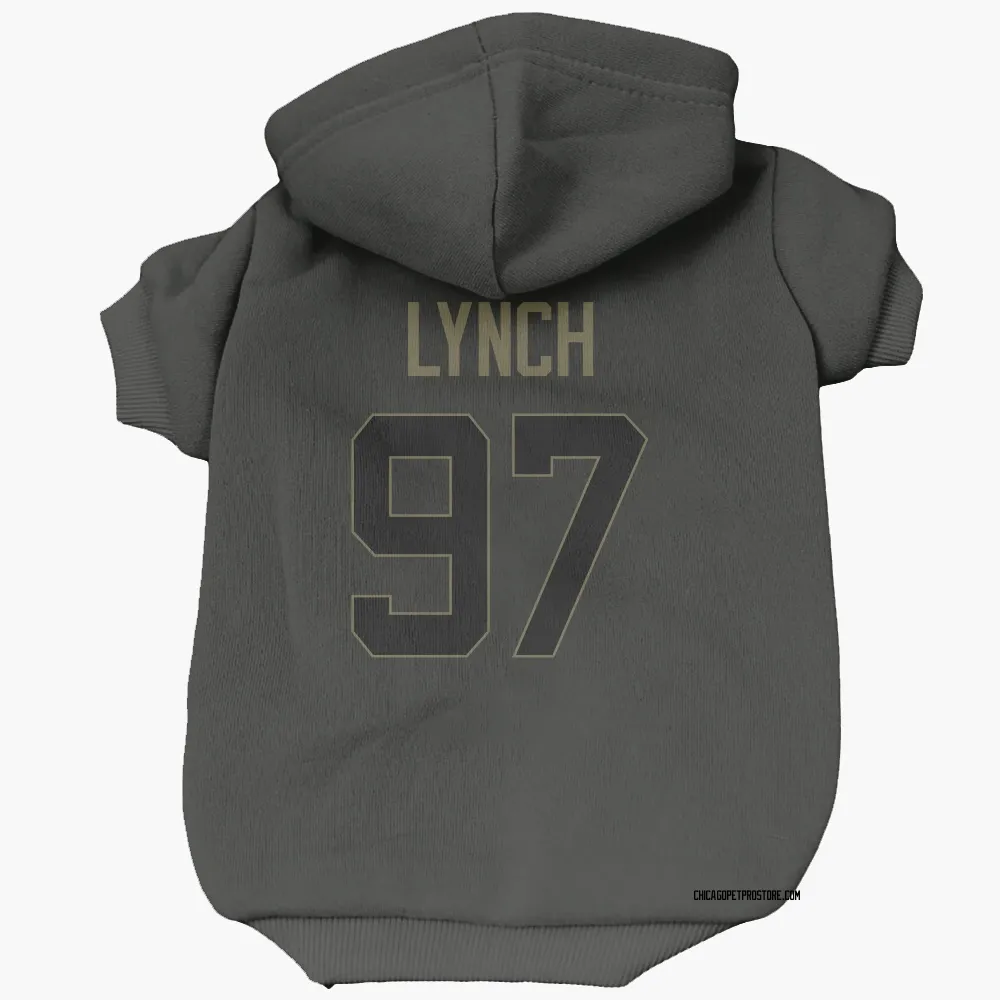 Chicago Bears James Lynch Black Service Pet Hoodie for Dog & Cat